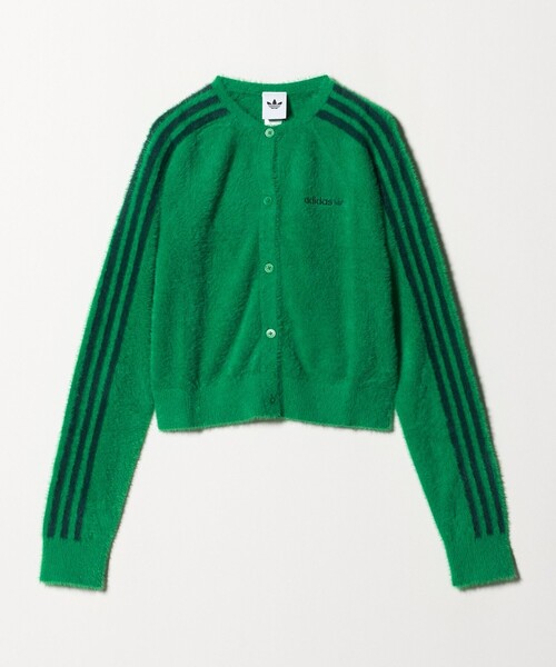 adidas Originals(アディダスオリジナルス)の「<adidas Originals>フラッフィー カーディガン(カーディガン/ボレロ・レディース・ケリーグリーン/ネイビー・M)」の1枚目の写真
