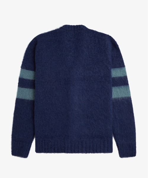 FRED PERRY(フレッドペリー)の「Chunky Tipped Sleeve Cardigan/チャンキーティップラインカーディガン(カーディガン/ボレロ・メンズ・ネイビー・L/M)」の6枚目の写真