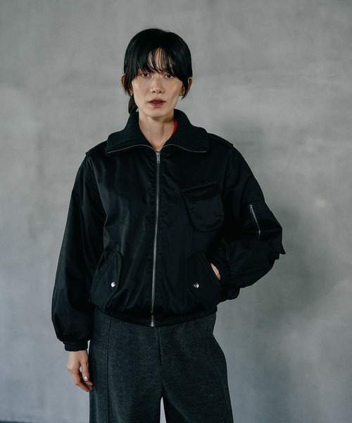 襟ニットミリタリーブルゾン 599149（ブルゾン）｜LEPSIM（レプシィム