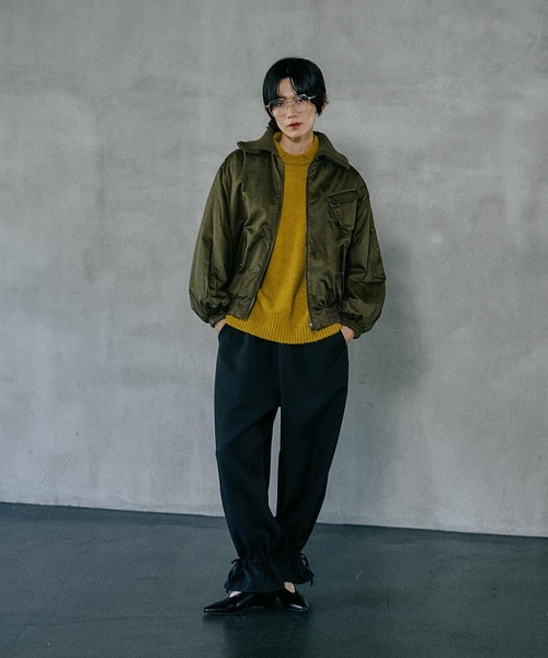 LEPSIM（レプシィム）の「襟ニットミリタリーブルゾン　599149（ブルゾン・レディース・カーキ/ブラック・FREE）」の13枚目の写真