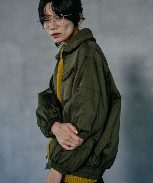 LEPSIM（レプシィム）の「襟ニットミリタリーブルゾン　599149（ブルゾン・レディース・カーキ/ブラック・FREE）」の18枚目の写真