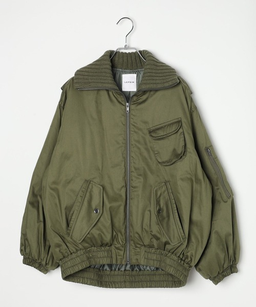 LEPSIM（レプシィム）の「襟ニットミリタリーブルゾン 599149
