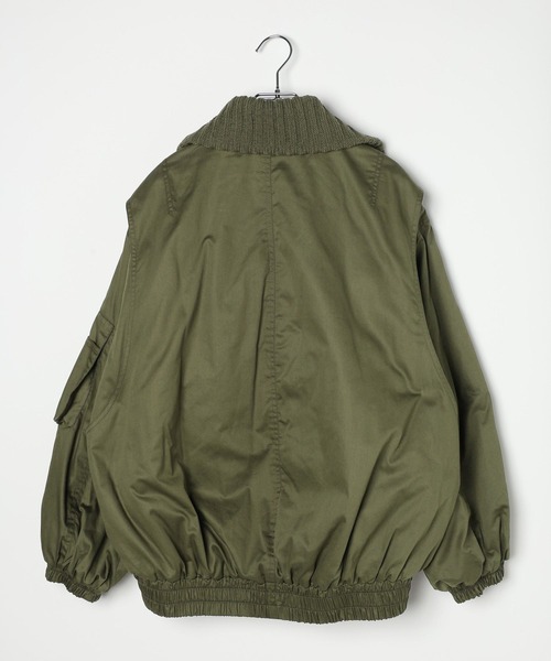 LEPSIM（レプシィム）の「襟ニットミリタリーブルゾン　599149（ブルゾン・レディース・カーキ/ブラック・FREE）」の20枚目の写真