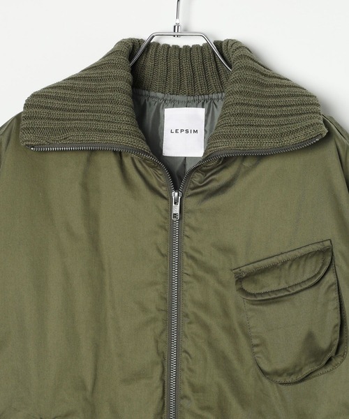 LEPSIM（レプシィム）の「襟ニットミリタリーブルゾン　599149（ブルゾン・レディース・カーキ/ブラック・FREE）」の21枚目の写真