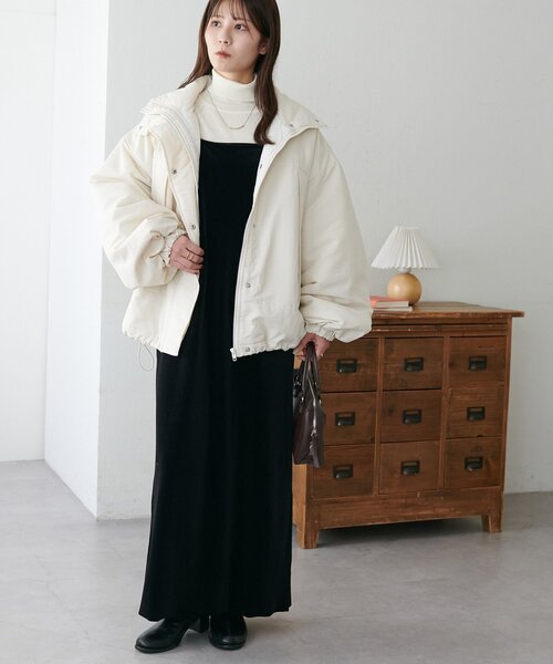 DISCOAT（ディスコート）の「【WEB限定】スタンドショートモンスタージャケット（ダウンジャケット/コート・レディース・モスグリーン/ホワイト/ベージュ/カーキ/ブラック・FREE）」の14枚目の写真