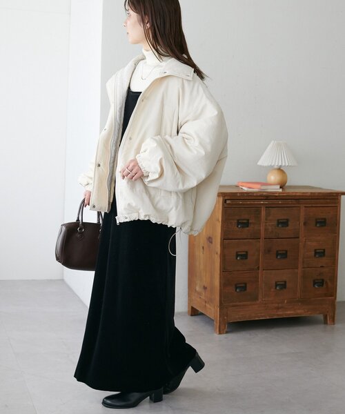 DISCOAT（ディスコート）の「【WEB限定】スタンドショートモンスタージャケット（ダウンジャケット/コート・レディース・モスグリーン/ホワイト/ベージュ/カーキ/ブラック・FREE）」の15枚目の写真