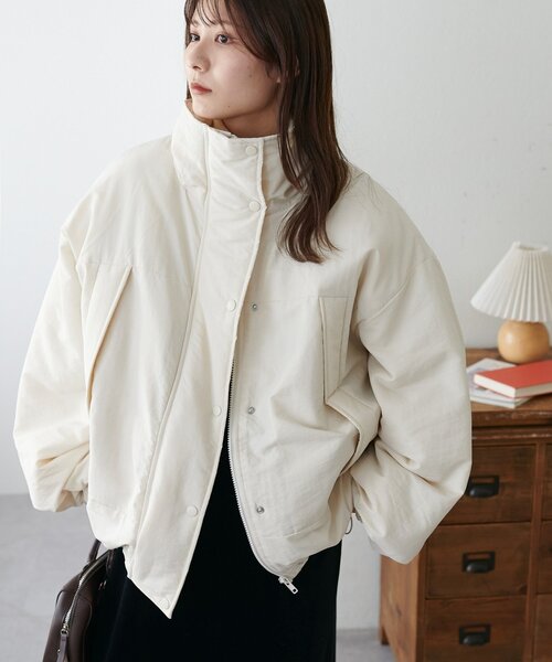 DISCOAT（ディスコート）の「【WEB限定】スタンドショートモンスタージャケット（ダウンジャケット/コート・レディース・モスグリーン/ホワイト/ベージュ/カーキ/ブラック・FREE）」の16枚目の写真