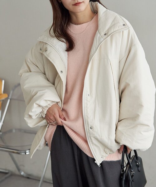 DISCOAT（ディスコート）の「【WEB限定】スタンドショートモンスタージャケット（ダウンジャケット/コート・レディース・モスグリーン/ホワイト/ベージュ/カーキ/ブラック・FREE）」の17枚目の写真