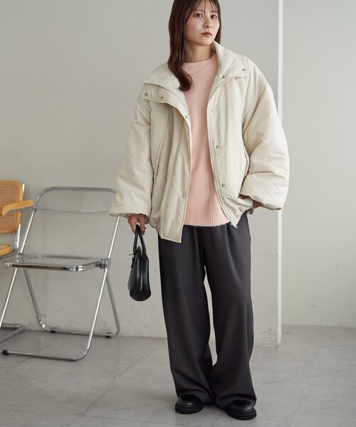 DISCOAT（ディスコート）の「【WEB限定】スタンドショートモンスタージャケット（ダウンジャケット/コート・レディース・モスグリーン/ホワイト/ベージュ/カーキ/ブラック・FREE）」の18枚目の写真