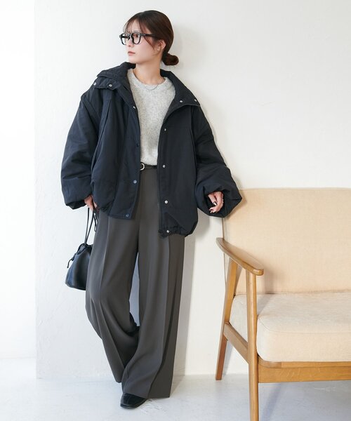 DISCOAT（ディスコート）の「【WEB限定】スタンドショートモンスタージャケット（ダウンジャケット/コート・レディース・モスグリーン/ホワイト/ベージュ/カーキ/ブラック・FREE）」の20枚目の写真