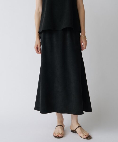 Drawing Numbers（ドローイング ナンバーズ）の「【Drawing Numbers】フェイクスエードバイアススカート（スカート・レディース・ブラウン/ブラック・36/38）」の3枚目の写真