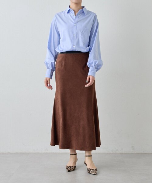 Drawing Numbers（ドローイング ナンバーズ）の「【Drawing Numbers】フェイクスエードバイアススカート（スカート・レディース・ブラウン/ブラック・36/38）」の14枚目の写真