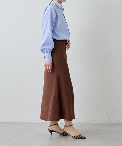 Drawing Numbers（ドローイング ナンバーズ）の「【Drawing Numbers】フェイクスエードバイアススカート（スカート・レディース・ブラウン/ブラック・36/38）」の16枚目の写真