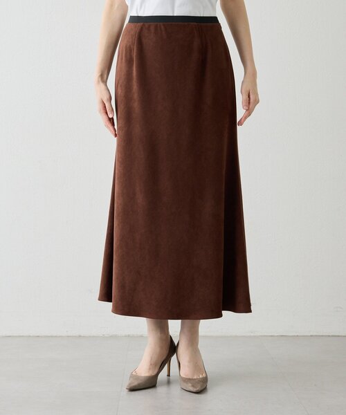 Drawing Numbers（ドローイング ナンバーズ）の「【Drawing Numbers】フェイクスエードバイアススカート（スカート・レディース・ブラウン/ブラック・36/38）」の18枚目の写真