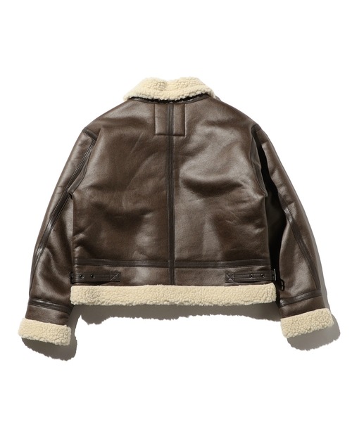 Valley Apparel(バレーアパレル)の「レディース B-3 フェイクムートンジャケット/フライトジャケット/ムートンジャケット/B-3ジャケット(ムートンコート・レディース・ブラウン/ブラック・SMALL/MEDIUM)」の15枚目の写真