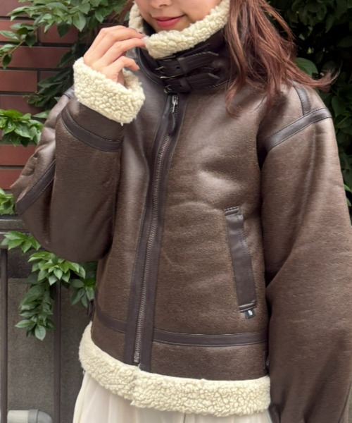 セール】レディース B-3 フェイクムートンジャケット/フライト