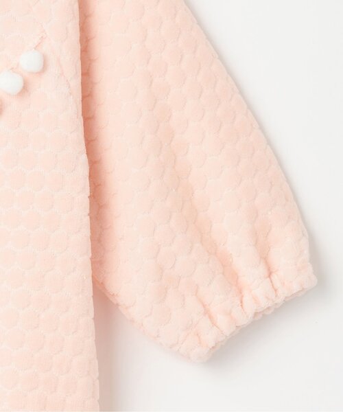 Sophie la girafe（ソフィーラジラフ）の「水玉ベロア2WAYオール【日本製】（ロンパース・キッズ・オフホワイト/ピンク・50-70cm）」の8枚目の写真