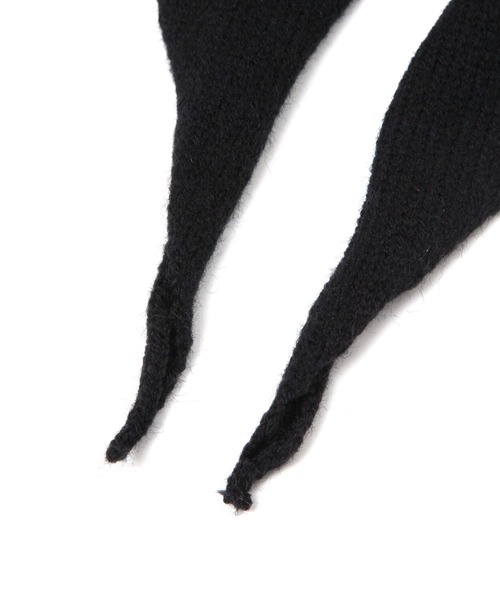 GLOBAL WORK（グローバルワーク）の「トライアングルニットスカーフ/611235（マフラー・レディース・ブラック/グレー/ダークブラウン/ベージュ/ライトブルー・FREE）」の7枚目の写真