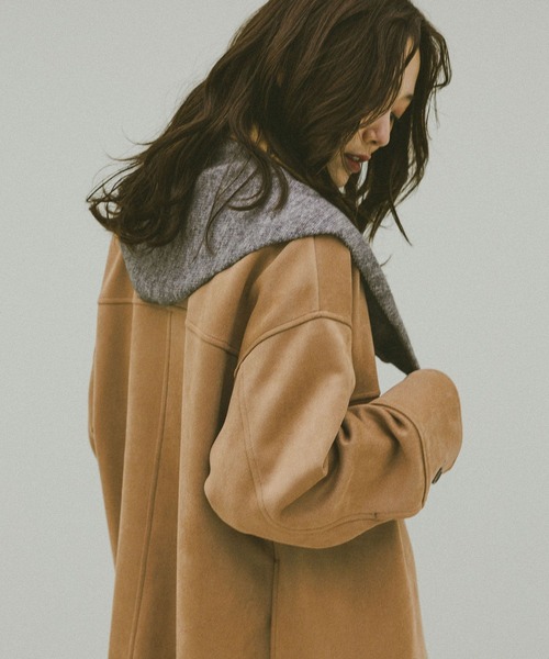 GLOBAL WORK（グローバルワーク）の「トライアングルニットスカーフ/611235（マフラー・レディース・ブラック/グレー/ダークブラウン/ベージュ/ライトブルー・FREE）」の13枚目の写真