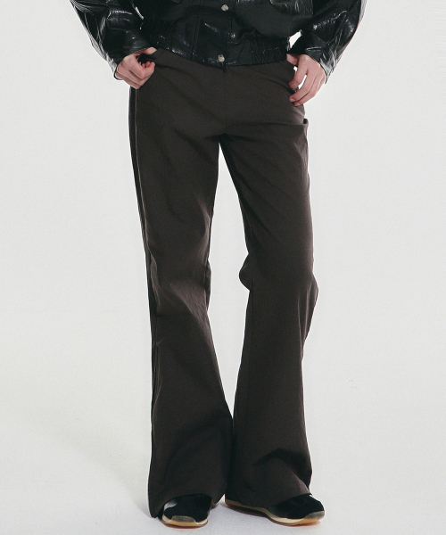 NICK&NICOLE(ニックアンドニコール)の「TWO WAY SLIT ZIPPER PANTS_CHARCOAL(スラックス・レディース・その他・SMALL/MEDIUM/LARGE)」の1枚目の写真