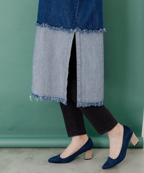 セール】153675：ひょっこりスカラーちゃん柄デニムシャツアウター