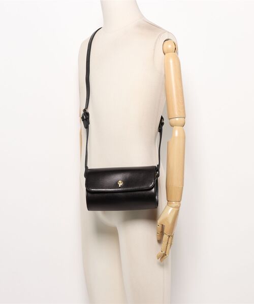 TIDEWAY（タイドウェイ）の「【TIDEWAY】MOSS ROLL FLAP BAG（ショルダーバッグ・レディース・ワイン/ブラック・FREE）」の9枚目の写真