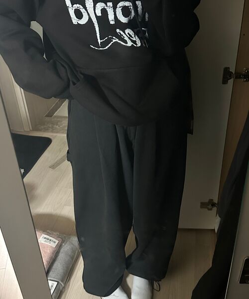 AGOD（エージーオーディー）の「カーペンター ダイマル スウェット ワイドパンツ [ブラック]（スウェットパンツ・レディース・その他・SMALL/MEDIUM/LARGE/X-LARGE）」の3枚目の写真