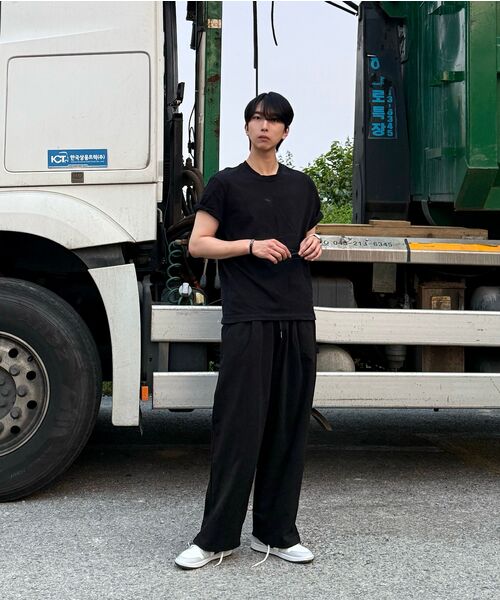 AGOD（エージーオーディー）の「カーペンター ダイマル スウェット ワイドパンツ [ブラック]（スウェットパンツ・レディース・その他・SMALL/MEDIUM/LARGE/X-LARGE）」の6枚目の写真