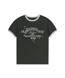 VTG Ink Ringer Top (Dark Gray)