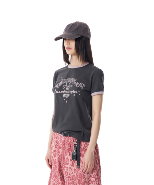 AAKAM(アーカム)の「VTG Ink Ringer Top (Dark Gray)(Tシャツ/カットソー・レディース・その他・1/2)」の2枚目の写真