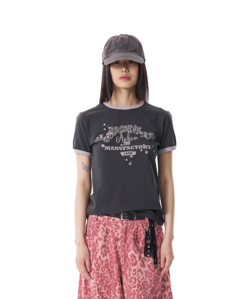 AAKAM(アーカム)の「VTG Ink Ringer Top (Dark Gray)(Tシャツ/カットソー・レディース・その他・1/2)」の3枚目の写真