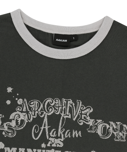 AAKAM(アーカム)の「VTG Ink Ringer Top (Dark Gray)(Tシャツ/カットソー・レディース・その他・1/2)」の9枚目の写真