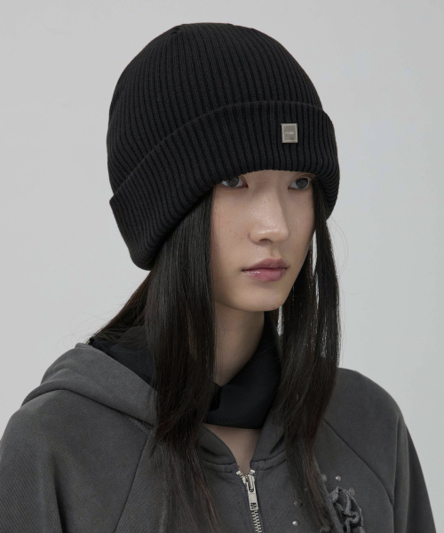 FLAREUP（フレアアップ）の「FLARE Knit Beanie (FL-710)（ニットキャップ/ビーニー・レディース・ブラック・FREE）」の2枚目の写真