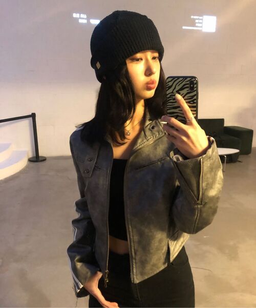 FLAREUP（フレアアップ）の「FLARE Knit Beanie (FL-710)（ニットキャップ/ビーニー・レディース・ブラック・FREE）」の9枚目の写真