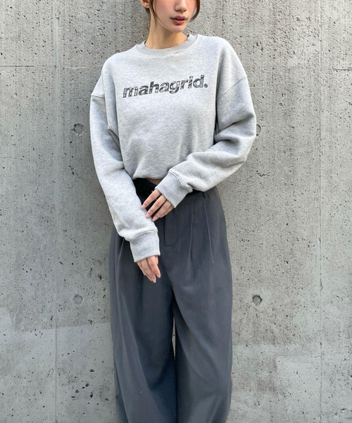 MAHAGRID(マハグリッド)の「【日本ALAND限定】MAHAGRID/ペイズリーロゴ プルオーバー(スウェット・レディース・ブラック/グレー/カーキ/ナチュラル・FREE)」の16枚目の写真