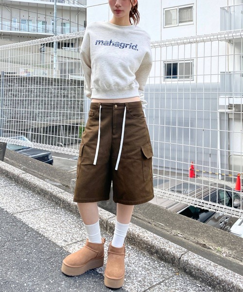 MAHAGRID(マハグリッド)の「【日本ALAND限定】MAHAGRID/ペイズリーロゴ プルオーバー(スウェット・レディース・ブラック/グレー/カーキ/ナチュラル・FREE)」の9枚目の写真