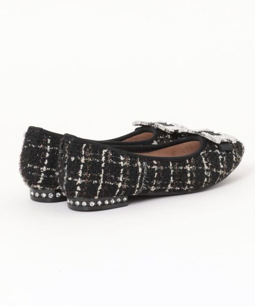 Bridget Birkin(ブリジットバーキン)の「【Bridget Birkin】スクエアビジューフラットシューズ(51523B)(バレエシューズ・レディース・ブラック/マルチ/ブラック系その他・22.5/23/23.5/24/24.5)」の4枚目の写真