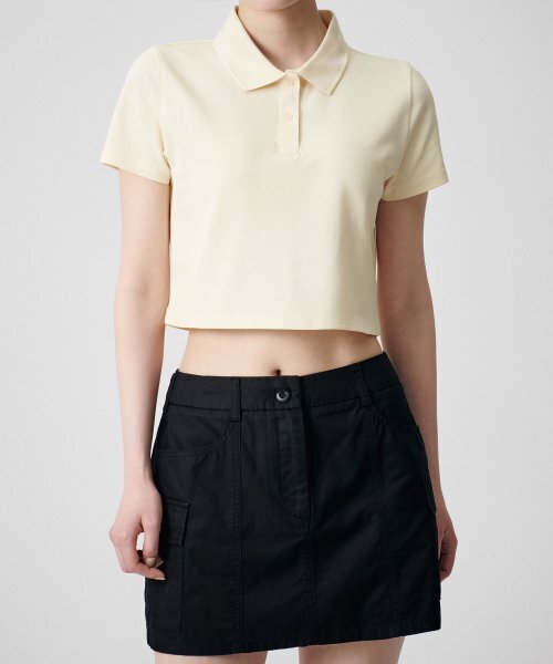 MUSINSA STANDARD WOMAN（ムシンサスタンダードウーマン）の「[クールタンダード]ウーマンズクロップピケポロシャツ[エグレット]（ポロシャツ・レディース・その他・MEDIUM/LARGE/X-SMALL）」の8枚目の写真