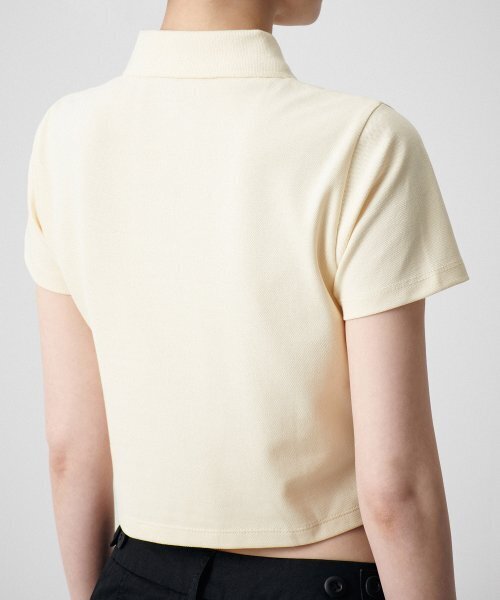 MUSINSA STANDARD WOMAN（ムシンサスタンダードウーマン）の「[クールタンダード]ウーマンズクロップピケポロシャツ[エグレット]（ポロシャツ・レディース・その他・MEDIUM/LARGE/X-SMALL）」の5枚目の写真