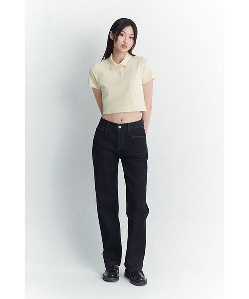 MUSINSA STANDARD WOMAN（ムシンサスタンダードウーマン）の「[クールタンダード]ウーマンズクロップピケポロシャツ[エグレット]（ポロシャツ・レディース・その他・MEDIUM/LARGE/X-SMALL）」の3枚目の写真
