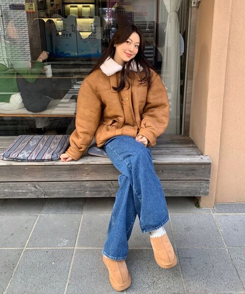 SALT AND CHOCOLATE(ソルトアンドチョコレート)の「SAC ピーナッツウールスリッパ 412443001 (4cm)(サンダル・レディース・ベージュ・23cm/24cm/25cm)」の8枚目の写真