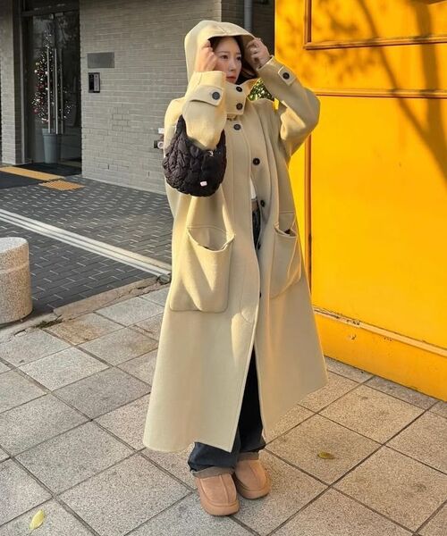 SALT AND CHOCOLATE(ソルトアンドチョコレート)の「SAC ピーナッツウールスリッパ 412443001 (4cm)(サンダル・レディース・ベージュ・23cm/24cm/25cm)」の11枚目の写真