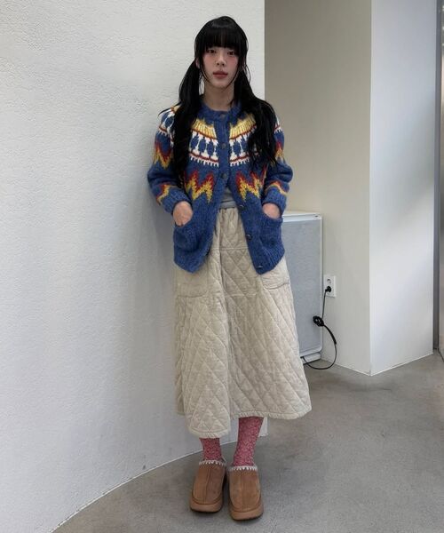 SALT AND CHOCOLATE(ソルトアンドチョコレート)の「SAC ピーナッツウールスリッパ 412443001 (4cm)(サンダル・レディース・ベージュ・23cm/24cm/25cm)」の2枚目の写真