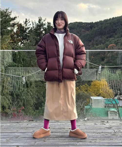 SALT AND CHOCOLATE(ソルトアンドチョコレート)の「SAC ピーナッツウールスリッパ 412443001 (4cm)(サンダル・レディース・ベージュ・23cm/24cm/25cm)」の5枚目の写真