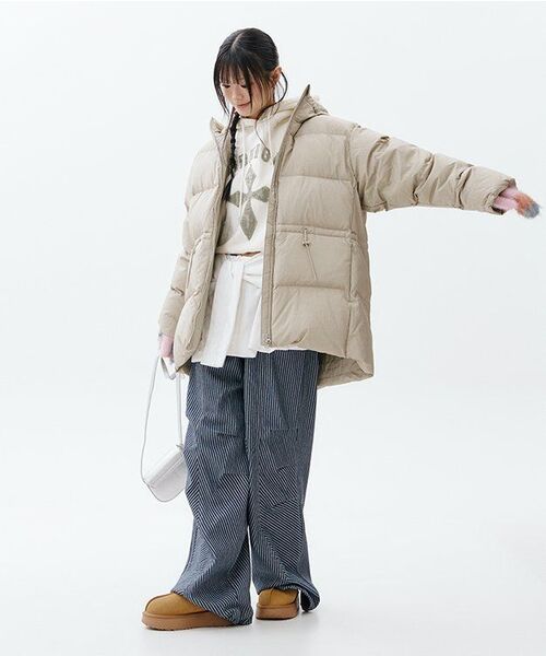 SALT AND CHOCOLATE(ソルトアンドチョコレート)の「SAC ピーナッツウールスリッパ 412443001 (4cm)(サンダル・レディース・ベージュ・23cm/24cm/25cm)」の7枚目の写真
