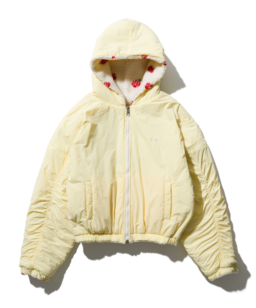 YOUHEE(ユヒ)の「REVERSIBLE ROSE PATTERN HOOD JUMPER IVORY(ブルゾン・レディース・その他・FREE)」の5枚目の写真