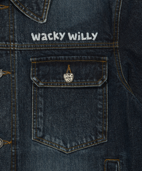Wacky WiLLy（ワッキーウィリー）の「グラフィックウォッシングデニムトラッカーブルー（デニムジャケット・レディース・その他・MEDIUM/LARGE/X-LARGE）」の6枚目の写真