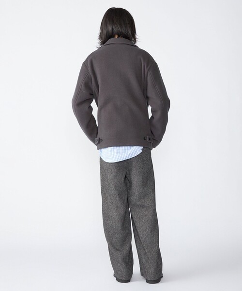 SHIPS（シップス）の「SHIPS: メルトン ジップ ブルゾン（ブルゾン・メンズ・チャコールグレー/キャメル/ネイビー・MEDIUM/LARGE/X-LARGE/SMALL）」の7枚目の写真