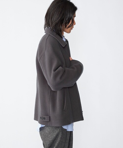 SHIPS（シップス）の「SHIPS: メルトン ジップ ブルゾン（ブルゾン・メンズ・チャコールグレー/キャメル/ネイビー・MEDIUM/LARGE/X-LARGE/SMALL）」の10枚目の写真