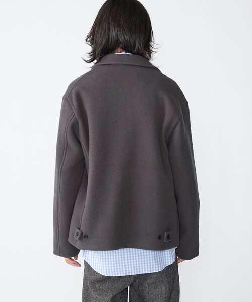 SHIPS（シップス）の「SHIPS: メルトン ジップ ブルゾン（ブルゾン・メンズ・チャコールグレー/キャメル/ネイビー・MEDIUM/LARGE/X-LARGE/SMALL）」の11枚目の写真